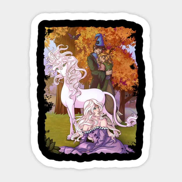 The Last Unicorn Sticker by twotigermoon